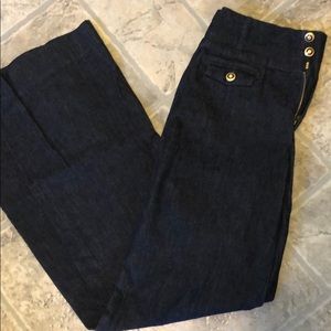 Anthropologie wide leg high waist jeans